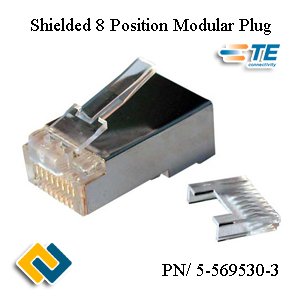 Shielded 8 Position Modular Plug 5-569530-3